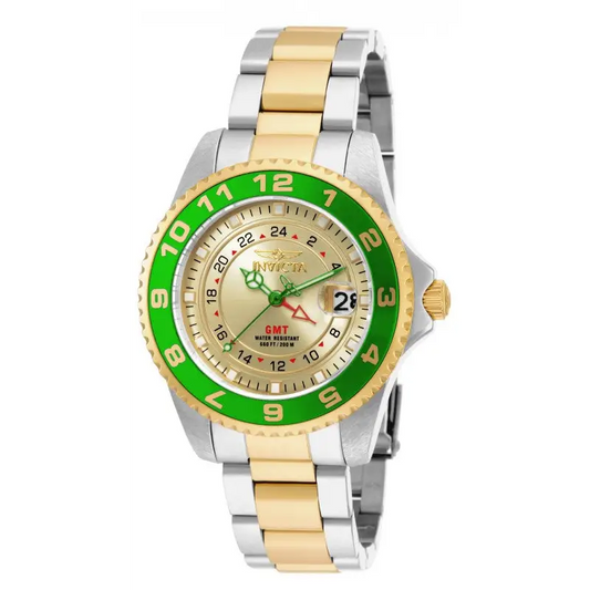 Invicta Women’s Pro Diver 200m Green Bezel Two Toned