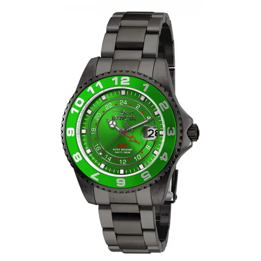 Invicta Women’s Pro Diver 200m Green Dial Gunmetal Stainless