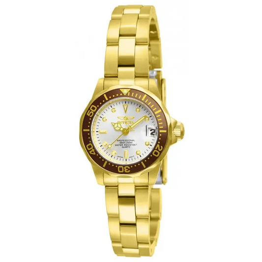 Invicta Women’s Pro Diver 200m Quartz Gold Plated Stainless