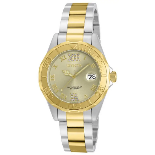 Invicta Women’s Pro Diver 200m Quartz Two Toned Stainless
