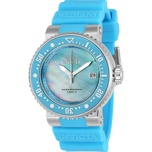 Invicta Women’s Pro Diver 300m Mother of Pearl S.Steel Blue