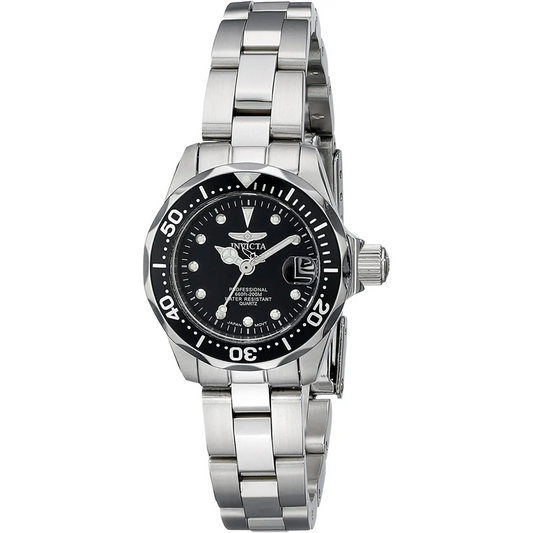 Invicta Women’s Pro Diver Quartz 200m Black Dial Stainless