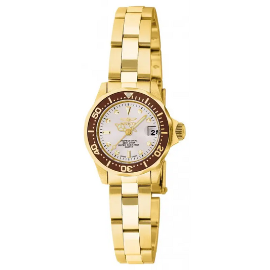Invicta Women’s Pro Diver Quartz 200m Gold Plated Stainless