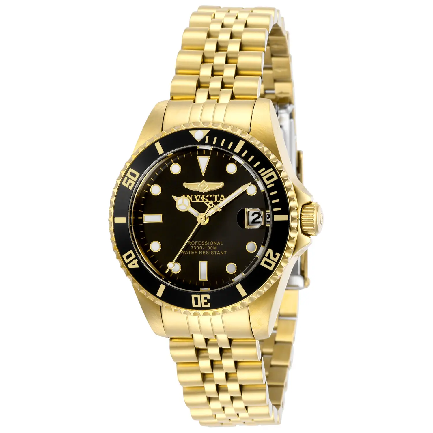 Invicta Women’s Pro Diver Quartz Stainless Steel Gold Plated