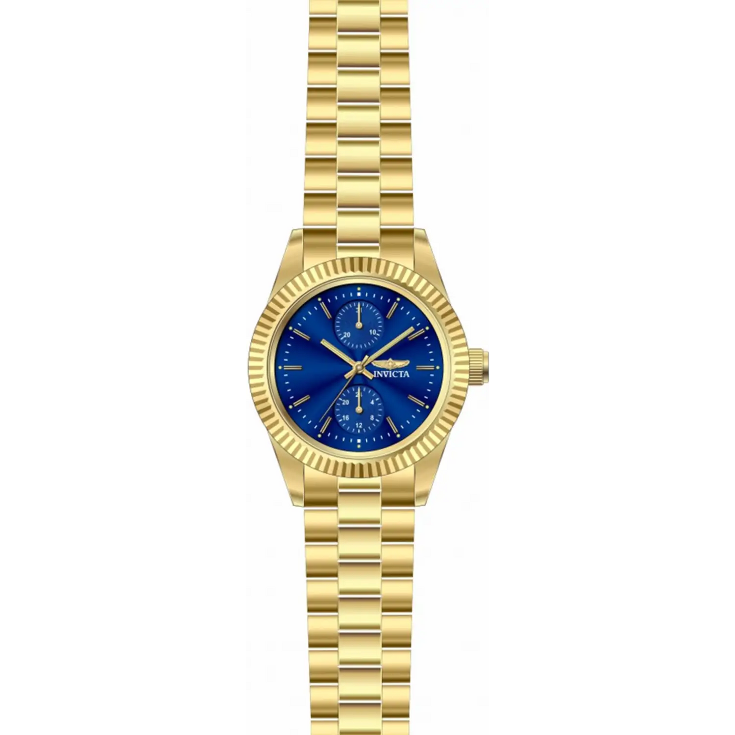 Invicta Women’s Specialty Quartz Blue Dial Gold Tone