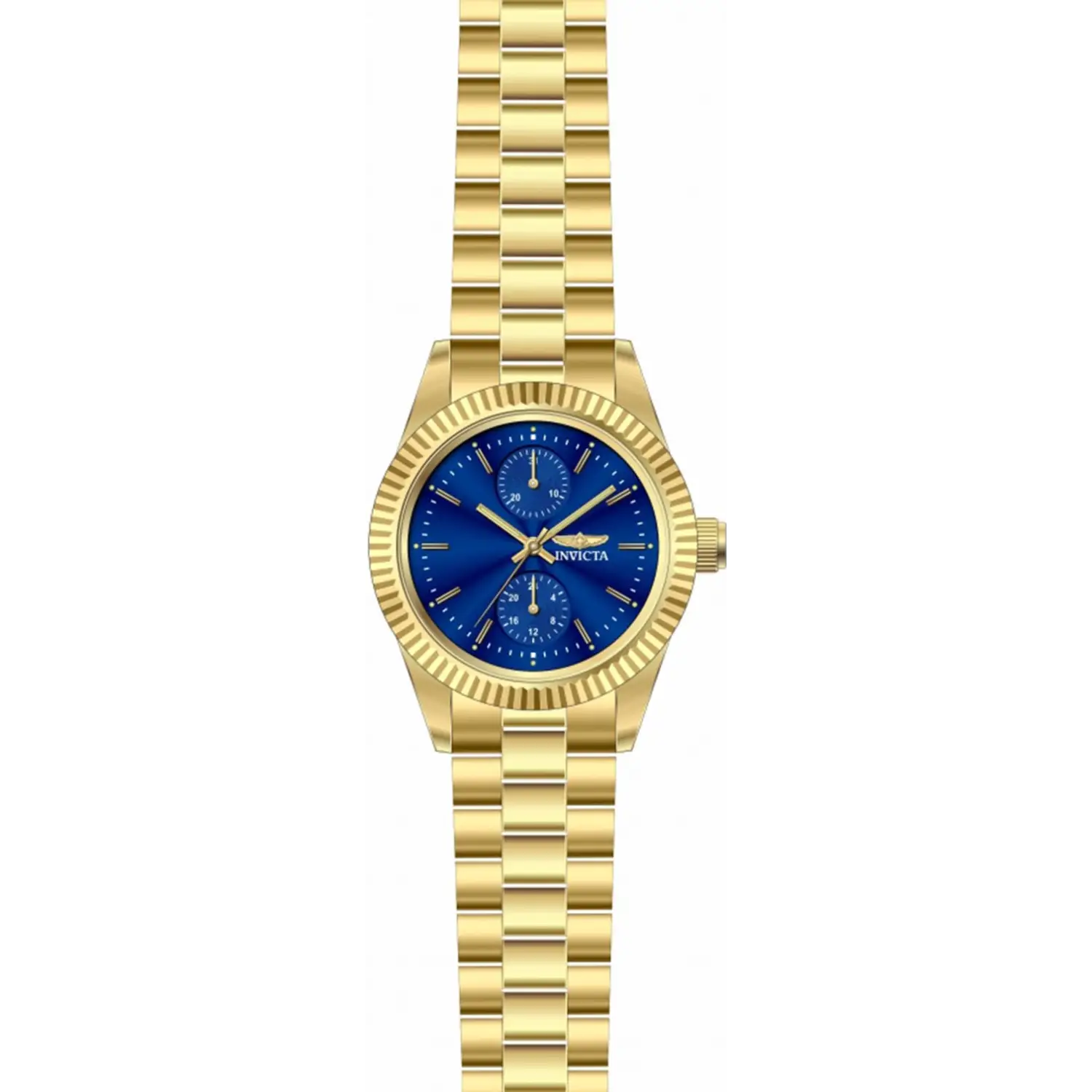 Invicta Women’s Specialty Quartz Blue Dial Gold Tone