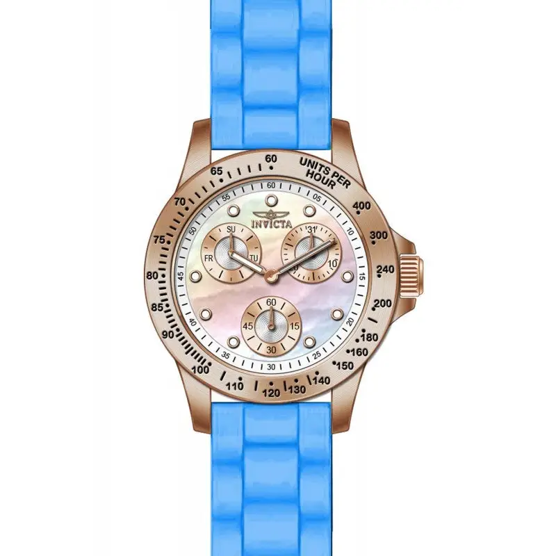 Invicta Women’s Speedway Chrono 100m Rose Gold Plated Blue