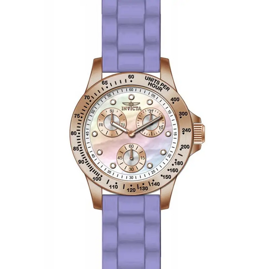 Invicta Women’s Speedway Chrono Rose Gold Plated Purple