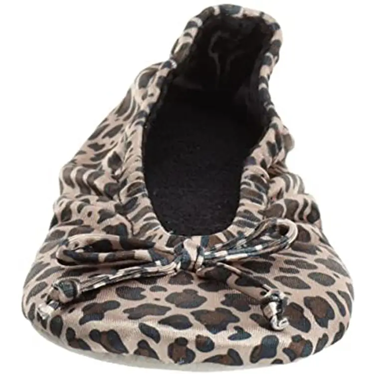 Isotoner Women’s Satin Ballerina Slippers w/ Soft Tie Bow