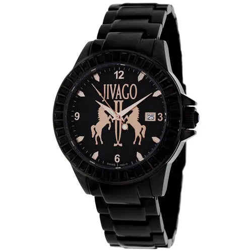 Jivago Women’s Folie Swiss Quartz 100m Black Stainless Steel