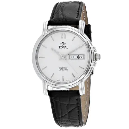 Jovial Women Classic Automatic Stainless Steel/Black Leather