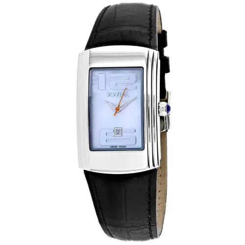 Jovial Women’s Classic Quartz Stainless Steel/Black Leather