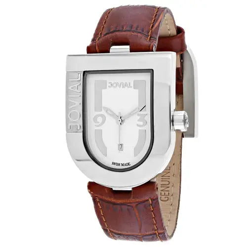 Jovial Women’s Classic Quartz Stainless Steel/Brown Leather