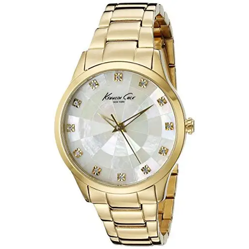Kenneth Cole NY Men’s Crystal Accented Gold Tone Stainless