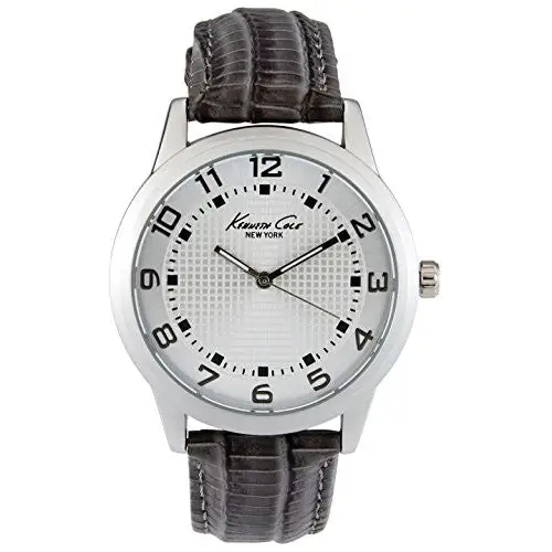 Kenneth Cole NY Men’s Stainless Steel Grey Croc-Embossed