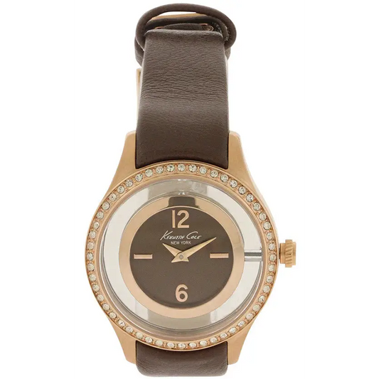 Kenneth Cole NY Women’s Crystal Accents Rose Gold x Brown
