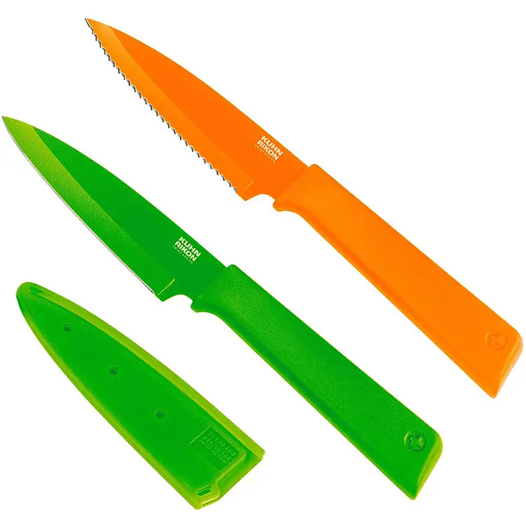 Kuhn Rikon Colori+ Prep Set Paring Knives Small 2pack (Green