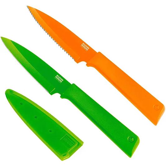 Kuhn Rikon Colori+ Prep Set Paring Knives Small 2pack (Green