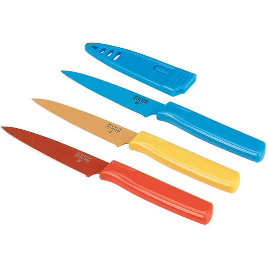 Kuhn Rikon Colori Straight Edge 3-Piece Paring Knife Set