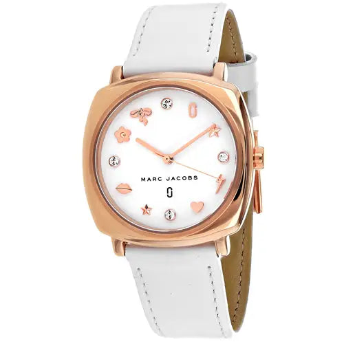 Marc Jacobs Women’s Mandy Stainless Steel Leather Watch