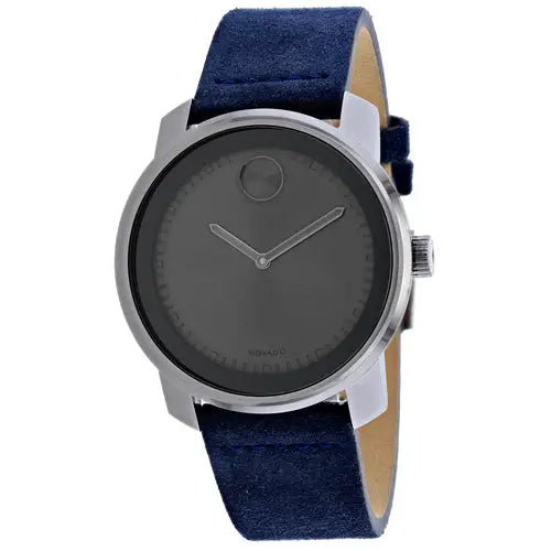 Movado Men’s Bold Quartz Stainless Steel/Blue Suede Watch