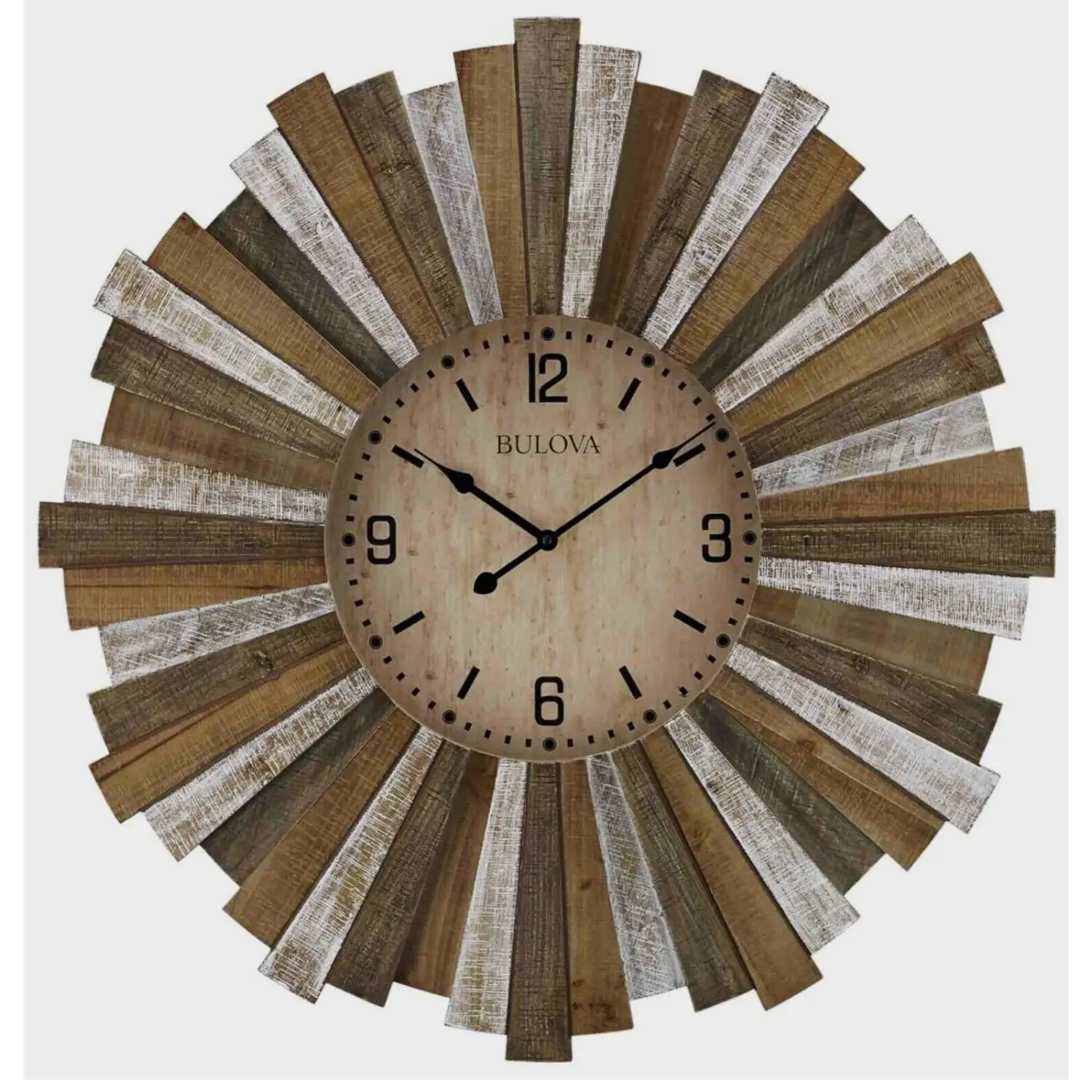 NEW BULOVA LARGE 31.5 GALLERY WALL CLOCK - THE SUNBURST