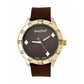 Nine2Five Women’s Diamonds Analog Quartz Brown Silicone
