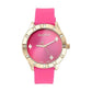 Nine2Five Women’s Diamonds Analog Quartz Pink Silicone Watch