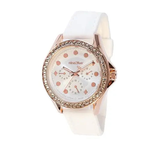 Nine2Five Women’s Tress Chronograph Quartz White Silicone