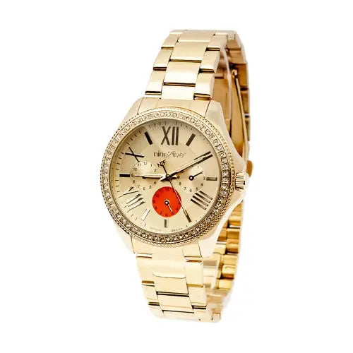 Nine2Five Women’s Trinity Chronograph Gold Tone Stainless