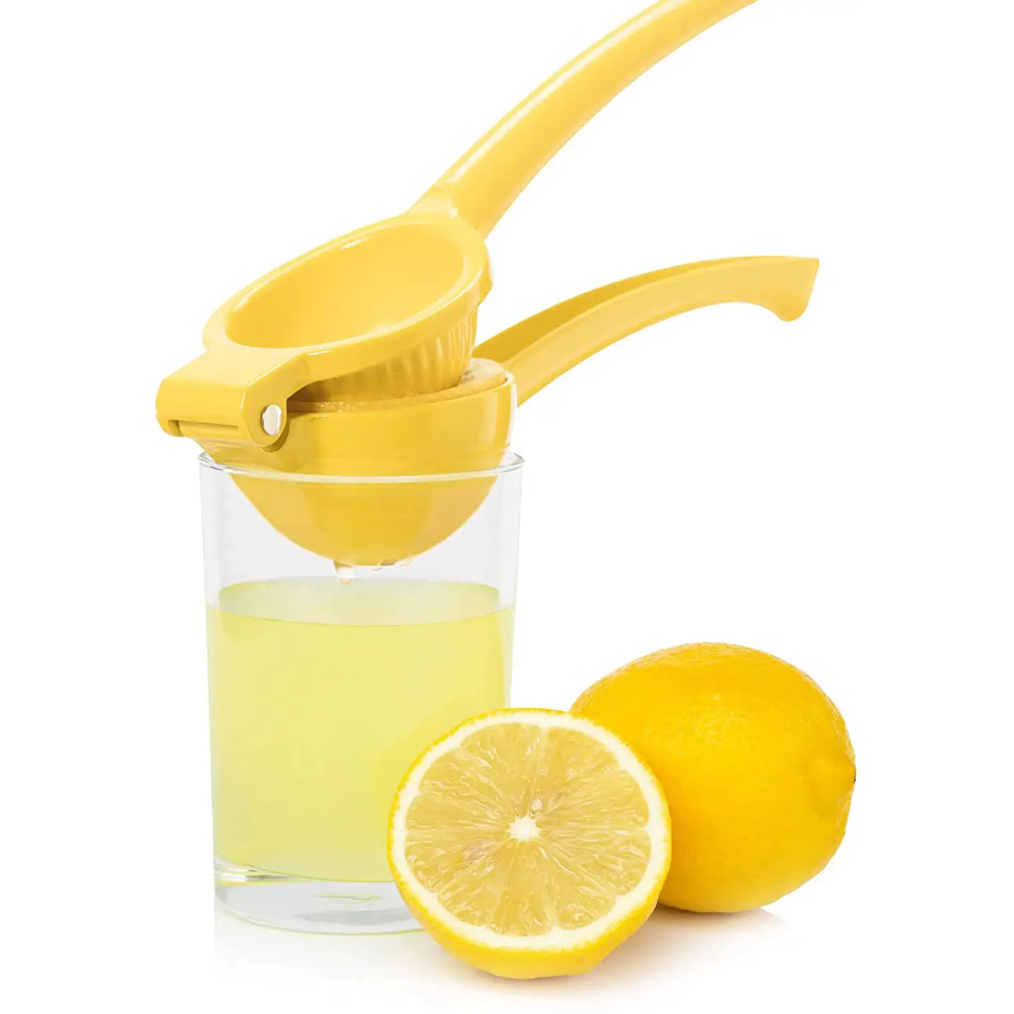 Oggi Aluminum Manual Lemon Citrus Squeezer/Juicer (Yellow)
