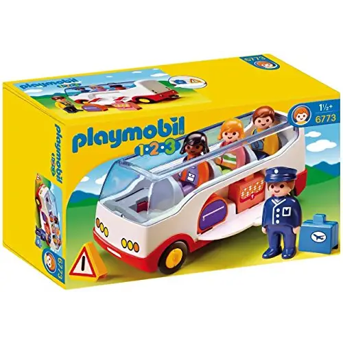 Playmobil 1-2-3 Airport Shuttle Bus Playset 6773 (for Kids