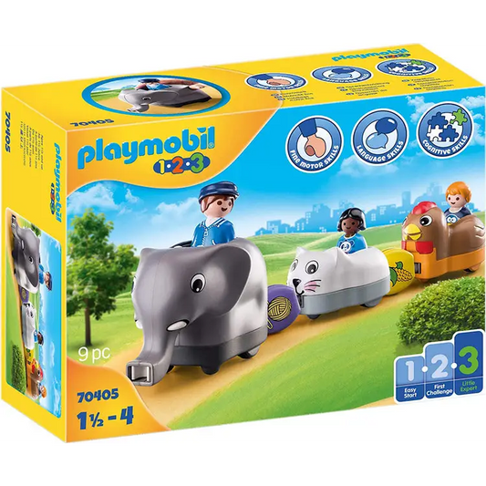 Playmobil 1.2.3 - Animal Train 70405 (for kids 18 months