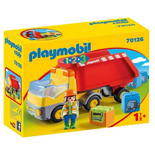 Playmobil 1.2.3 Dump Truck 70126 (for Kids 18 months and up)