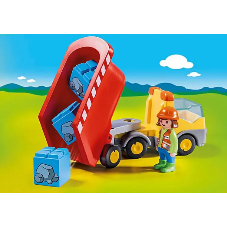 Playmobil 1.2.3 Dump Truck 70126 (for Kids 18 months and up)