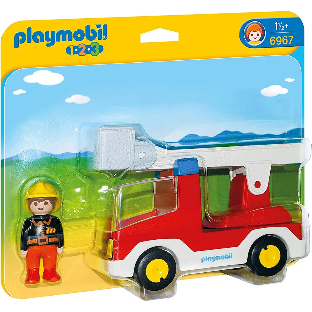 Playmobil 1.2.3 Ladder Unit Fire Truck 6967 (for Kids 18