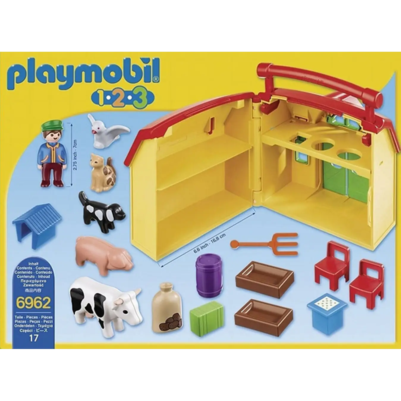 Playmobil 1.2.3 My Take Along Farm 6962 (for Kids 18 months