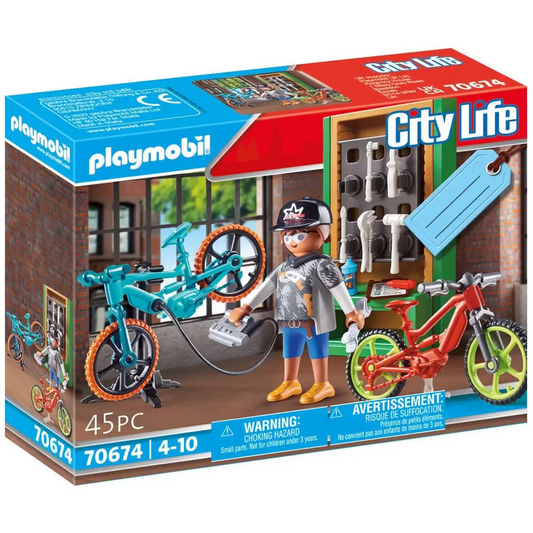 Playmobil City Life - Bike Workshop Gift Set 70674 (for Kids