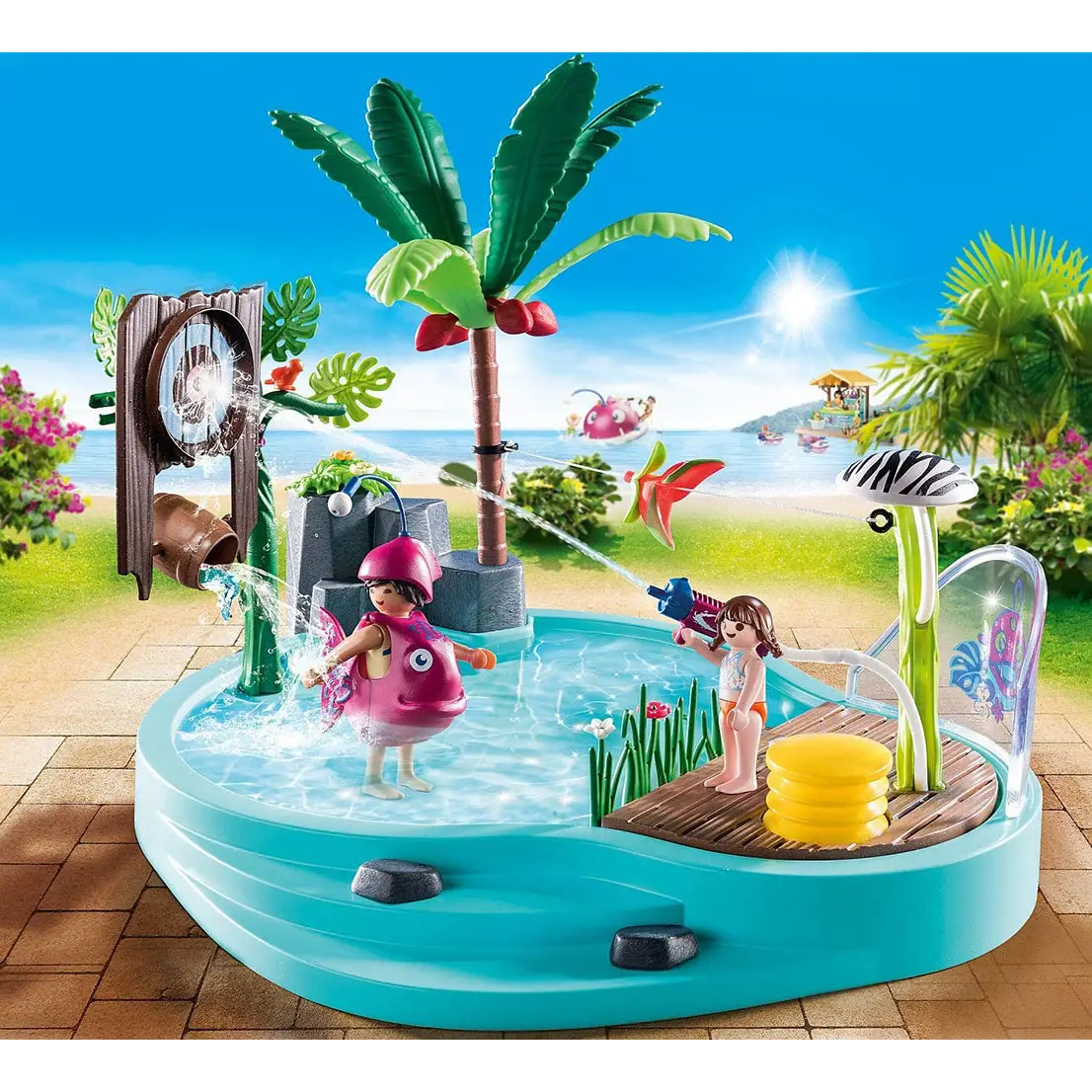Playmobil Family Fun - Small Pool w/ Water Sprayer 70610 (Kids 4