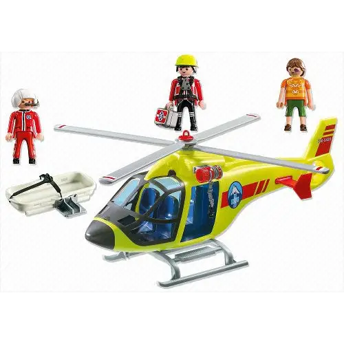 PLAYMOBIL Mountain Rescue Helicopter Playset - toys