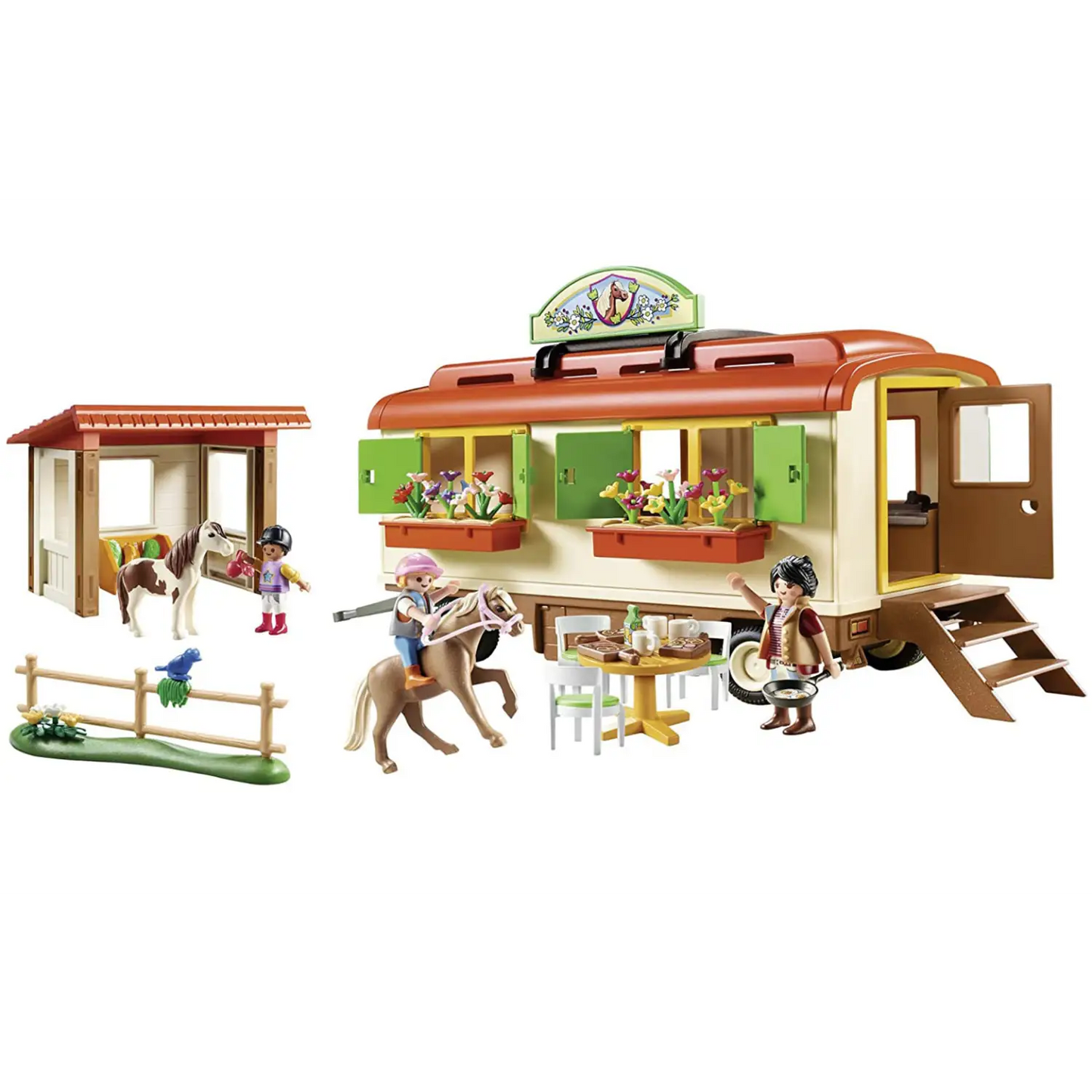 Playmobil Pony Shelter with Mobile Home 70510 (for Kids 4