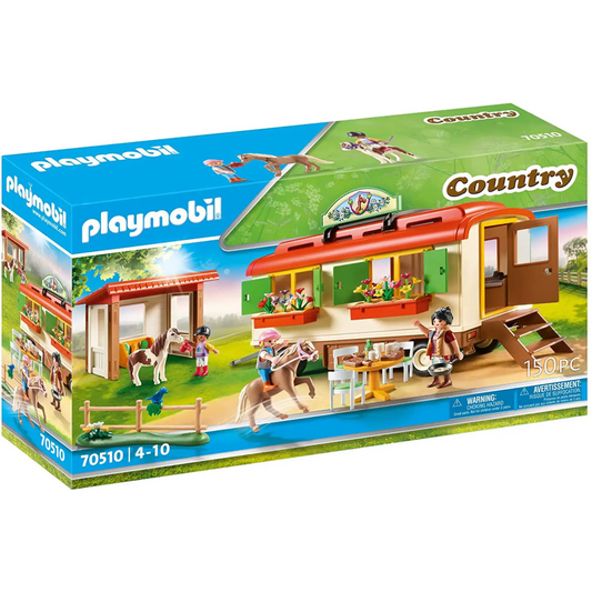 Playmobil Pony Shelter with Mobile Home 70510 (for Kids 4