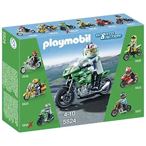Playmobil Sports and Action Collectible Green Sports Bike