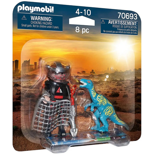 Playmobil Wild Life DuoPack Velociraptor with Dino Catcher