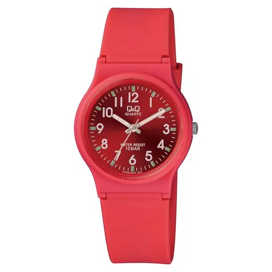 QQ Analog Red With Numbers 100 Meter Watch - Misc