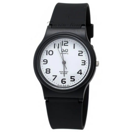 QQ Analog White Dial wth Large Numbers 100 Meter Watch -