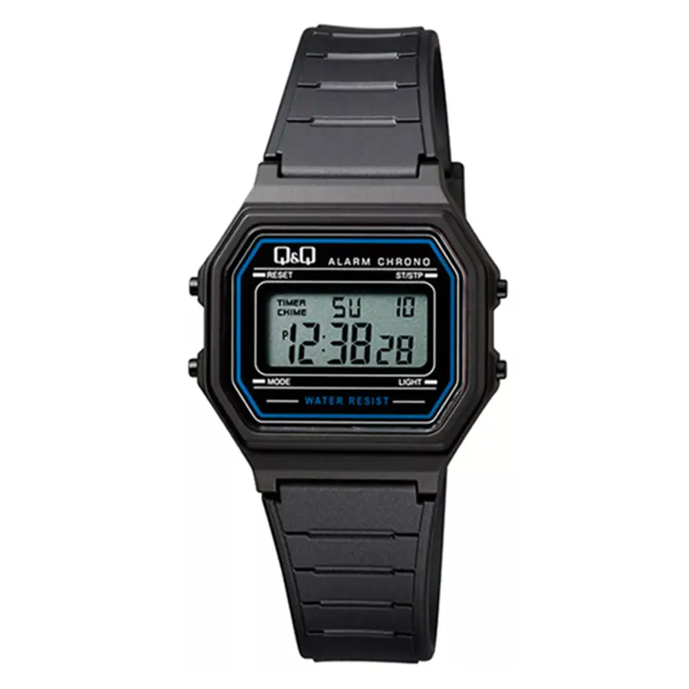 QQ Black Digital Watch Alarm Chrono WR M173J009Y - Misc