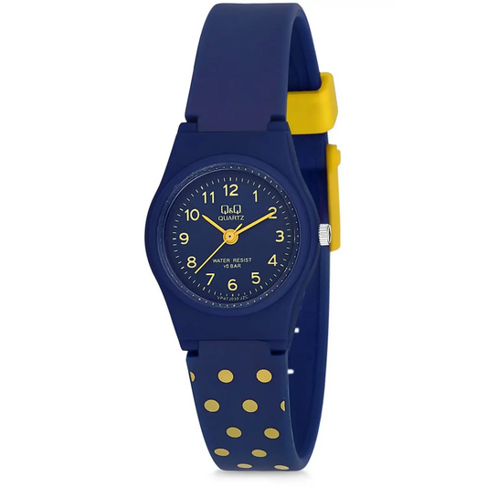 QQ Girls Dark Navy Pink Pocodot Plastic 100 Meter