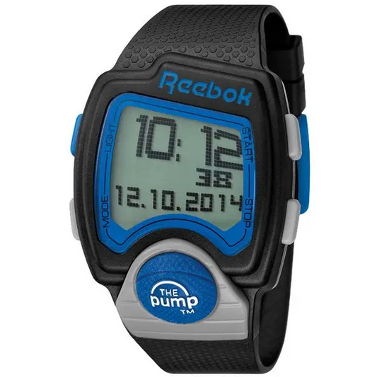 Reebok Pump Mens Silicone Alarm Lap Timer Stopwatch Watch