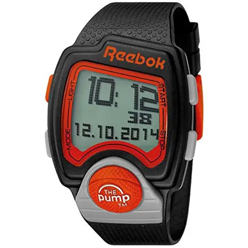 Reebok Pump Mens Silicone Alarm Lap Timer Stopwatch Watch